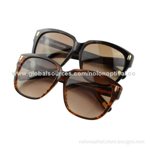 Acetate Unisex Sunglasses with Metal Trim, Customized Logos Accepted, OEM/ODM Welcomed